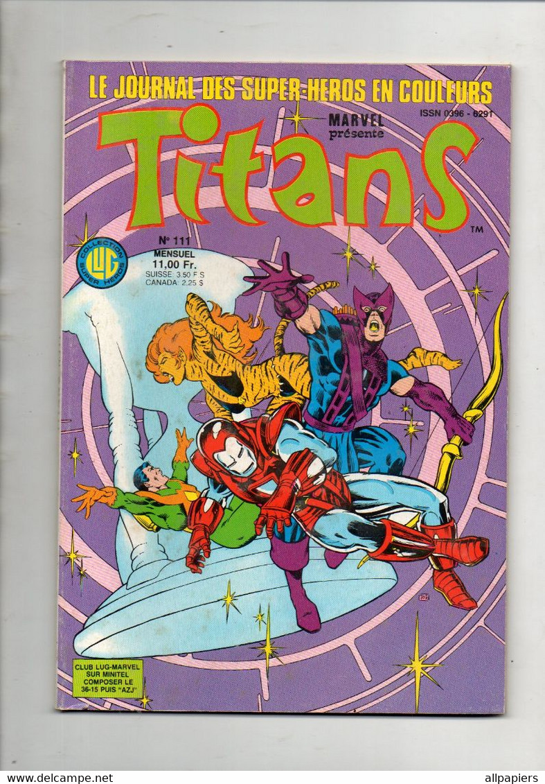 Comics Titans N°111 Les Nouveaux Mutants - Les Vengeurs De La Côte Ouest De 1988 - Titans