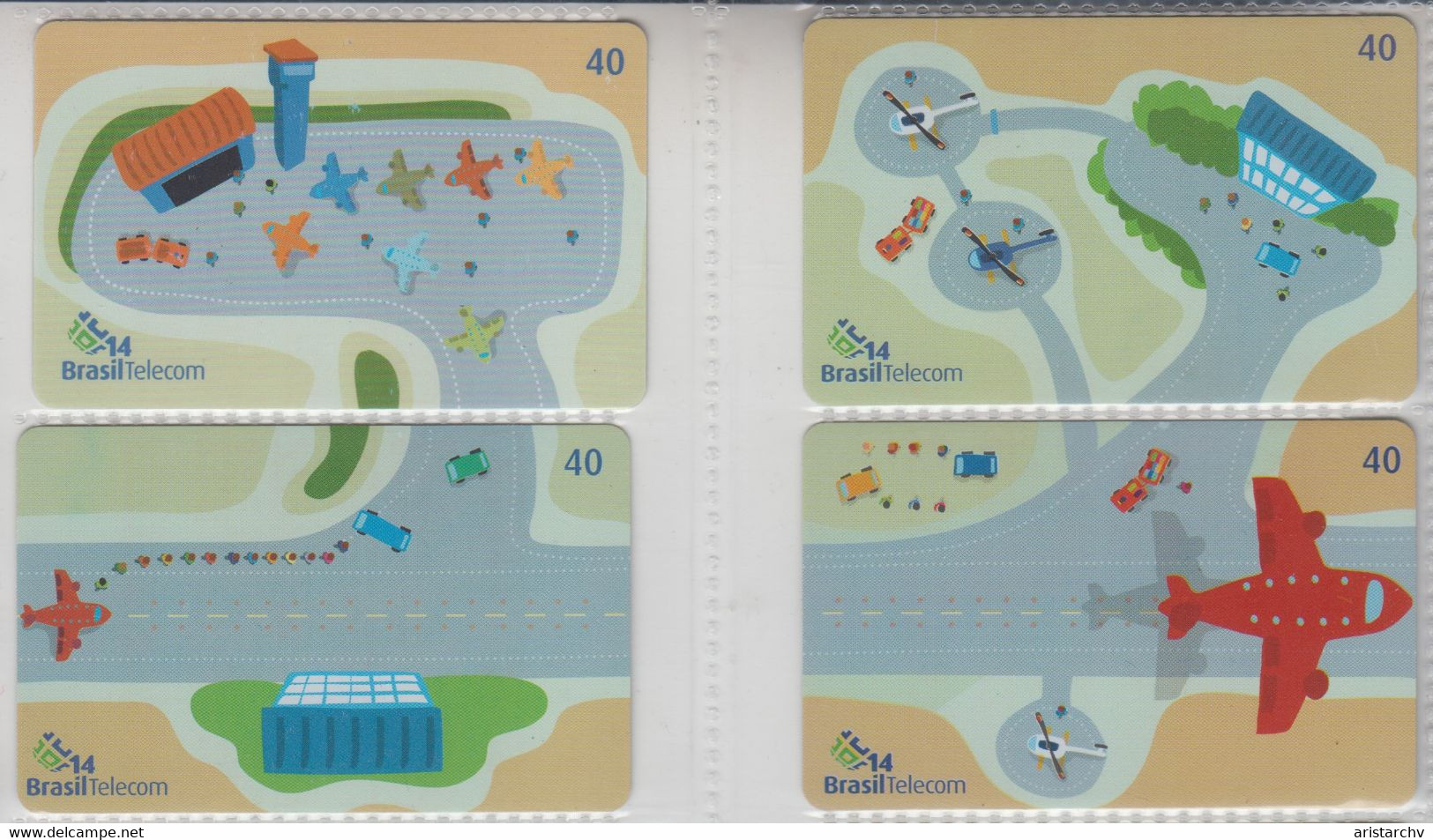 BRASIL 2003 TRAFFIC AIRPORT AVIATION PUZZLE OF 4 CARDS - Puzzles