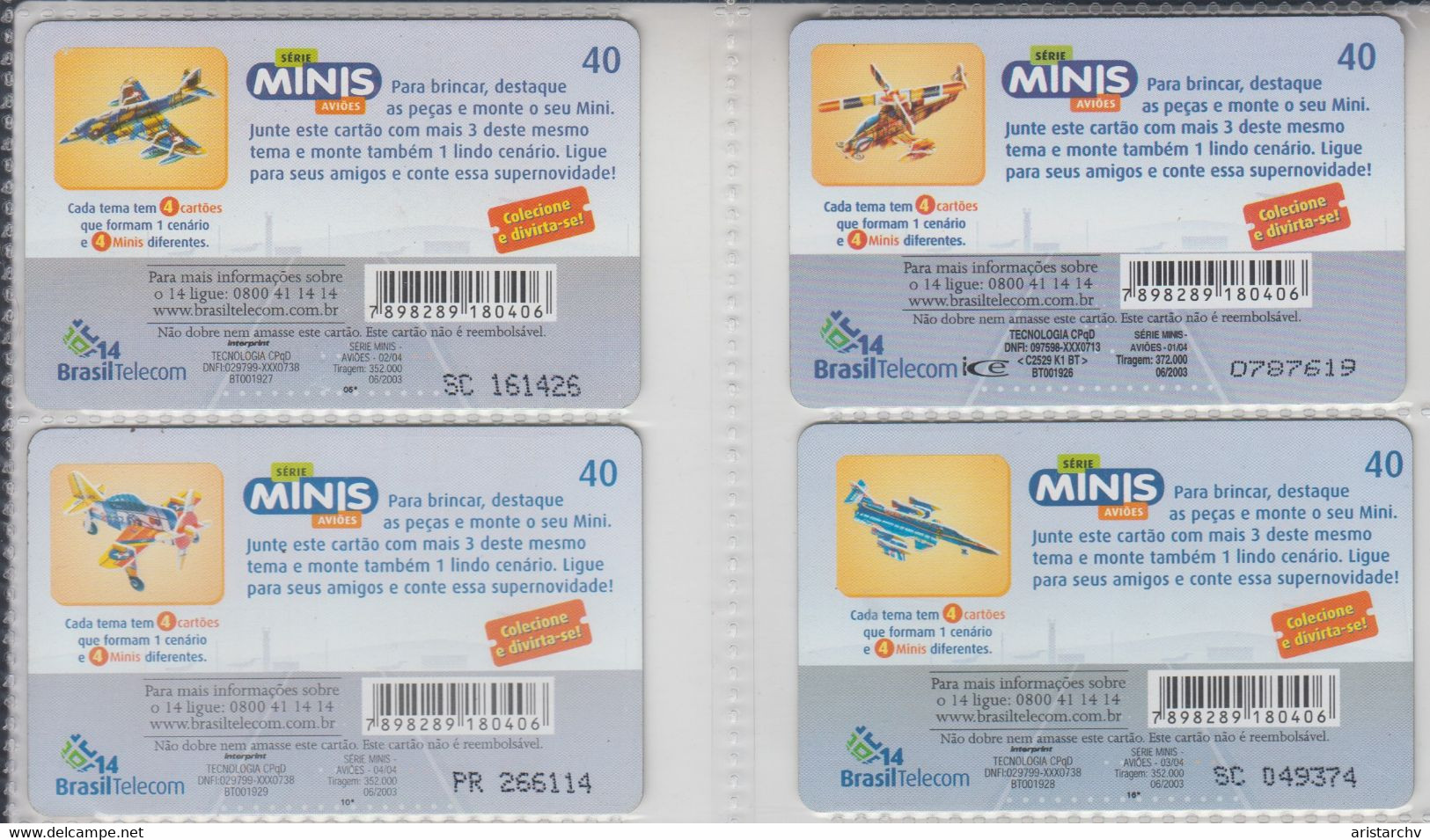 BRASIL 2003 TRAFFIC AIRPORT AVIATION PUZZLE OF 4 CARDS - Puzzles