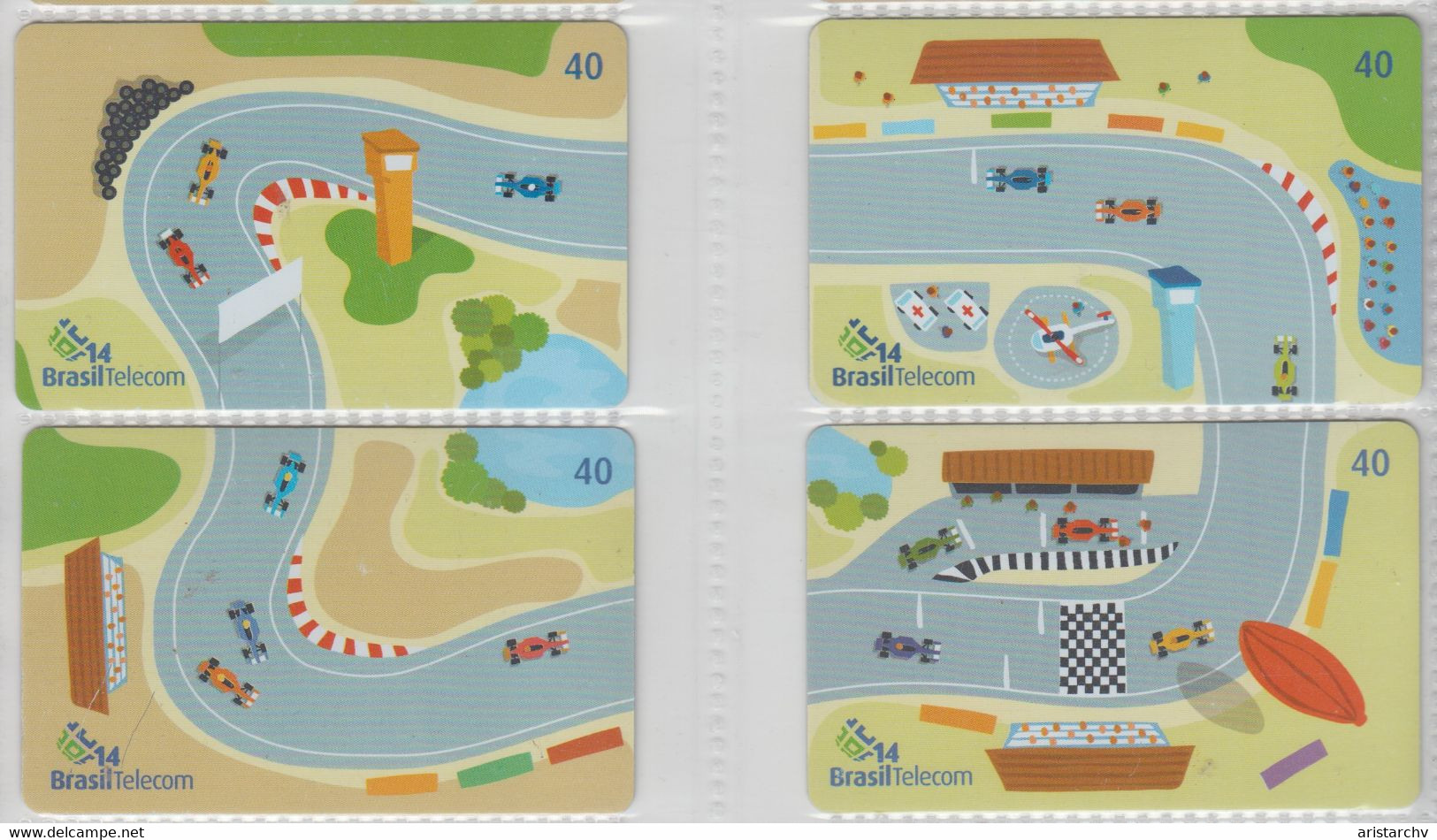 BRASIL 2003 TRAFFIC CAR RACES PUZZLE OF 4 CARDS - Puzzles