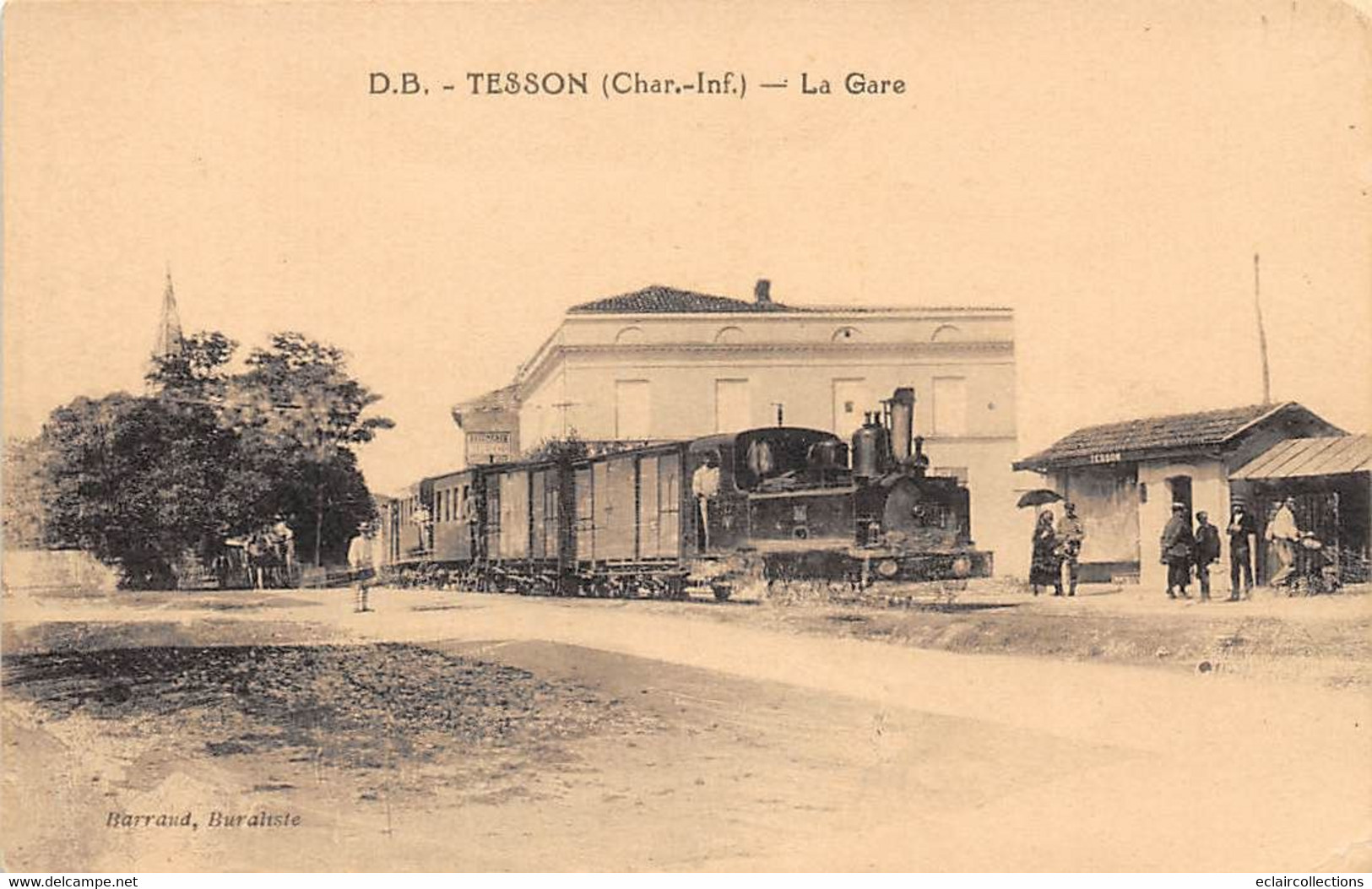 Tesson          17        La Gare  Le Train     (voir Scan) - Autres & Non Classés