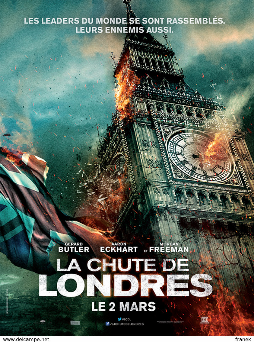 21" LA CHUTE DE LONDRES " - Affiche De Cinéma Authentique - Format 40X60CM - Projecteurs