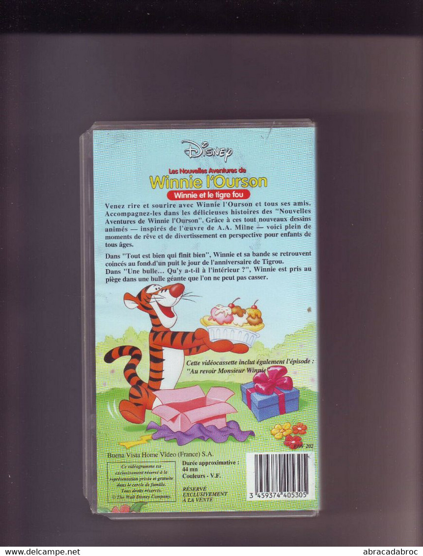 K7 Video Vhs Winnie L'ourson - Winnie Et Le Tigre Fou - Cartoons