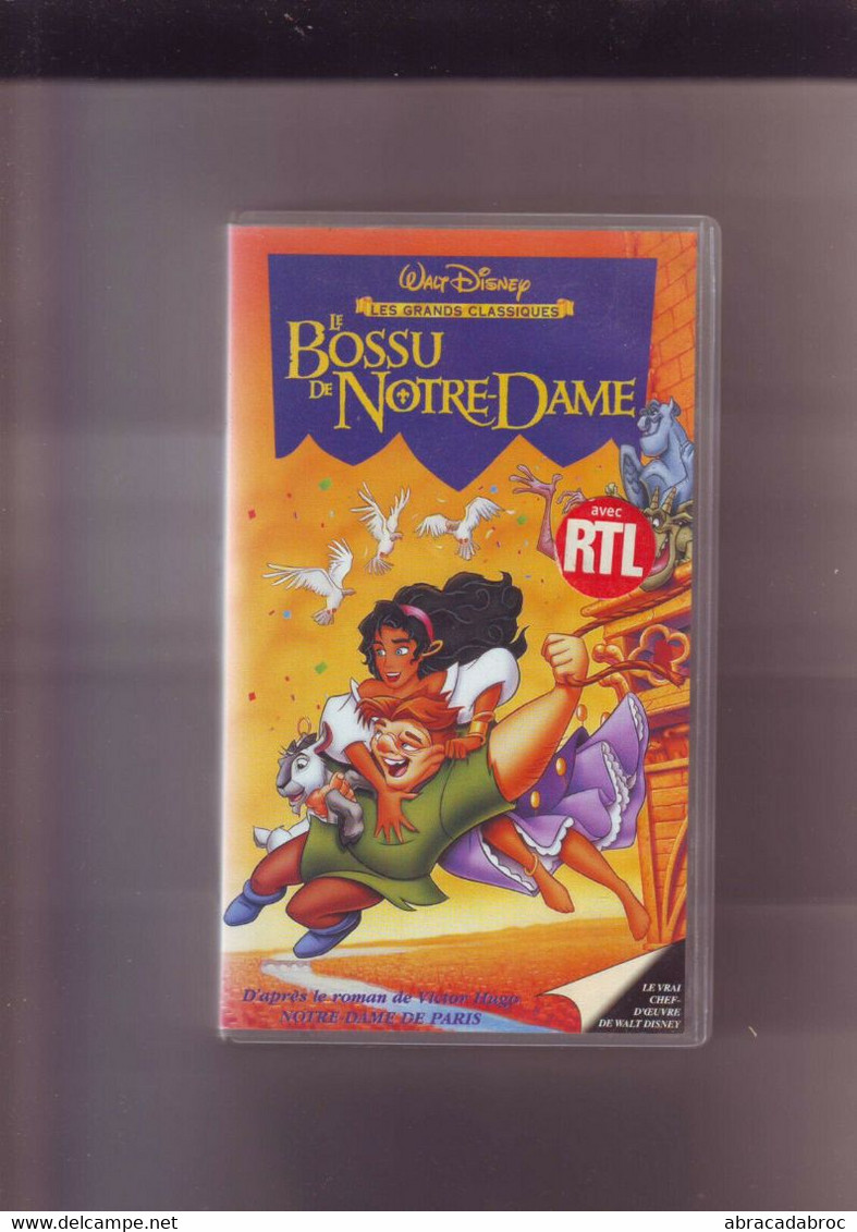 Le Bossu De Notre Dame - Walt Disney -K7 VHS Version France - Animatie