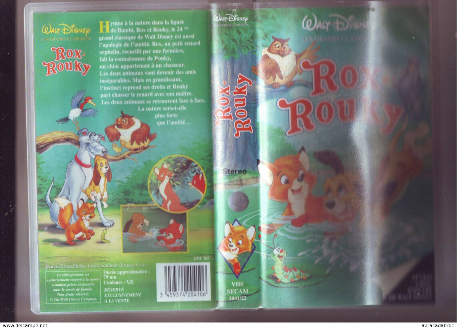 Rox Et Rouky - Walt Disney -K7 VHS Version France - Dessins Animés