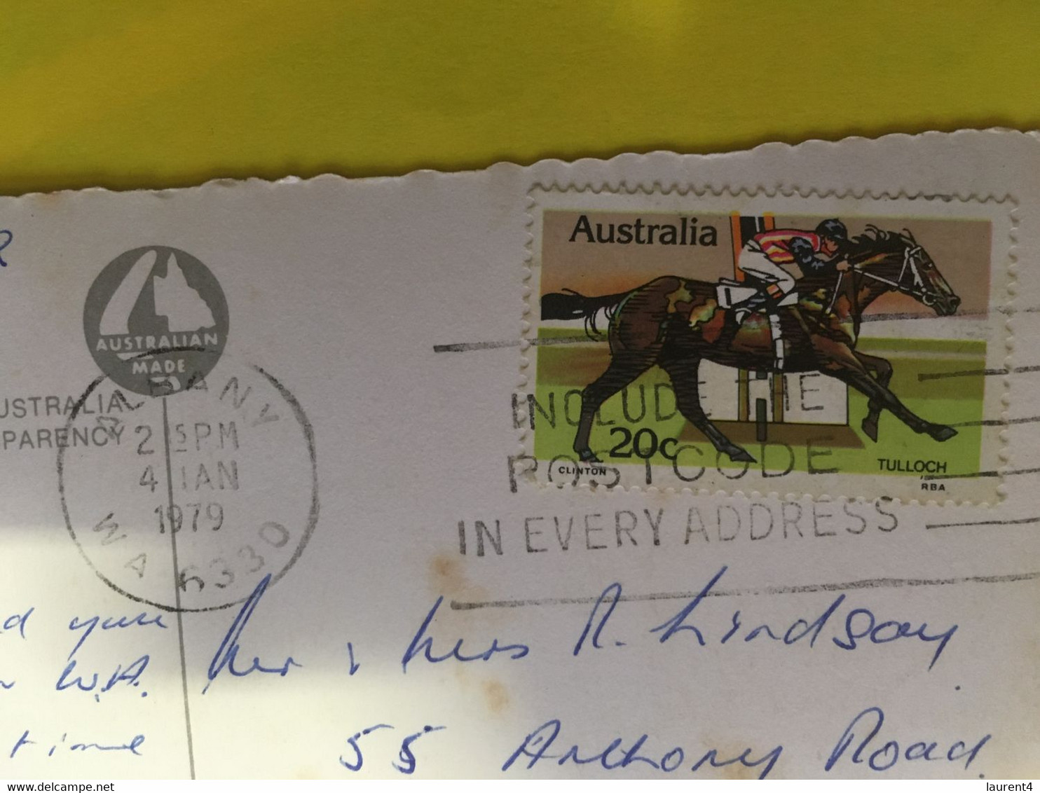 (X 15) Australia - WA - Albany (W49) With Horse Stamp - Albany
