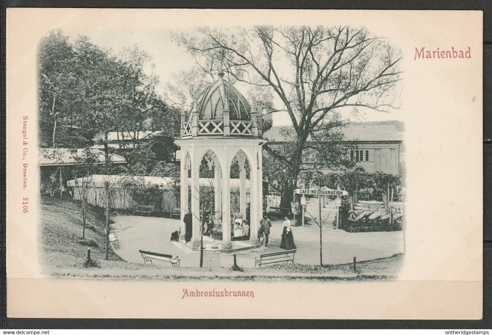Germany Marienbad Ambrosiusbrunnen (fountain) 1890s - Bad Marienberg