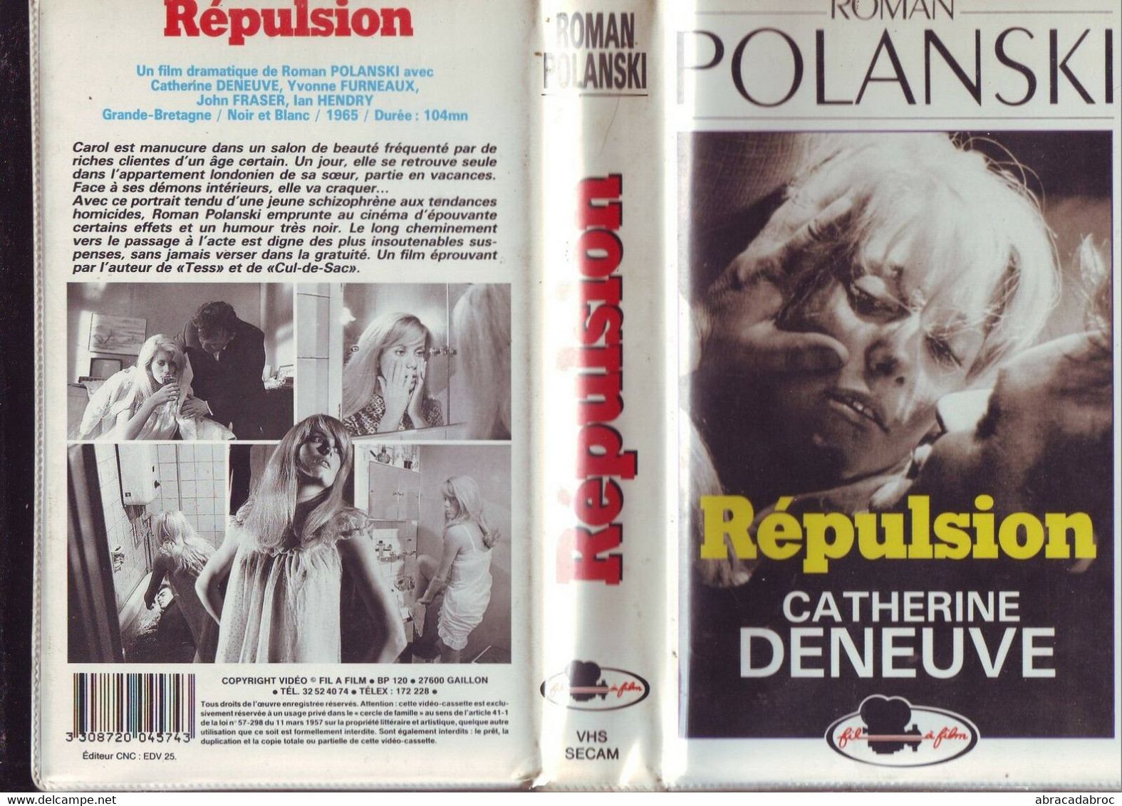 K7 Cassette Video Repulsion / De Roman Polanski Avec Catherine Deneuve - - Classici