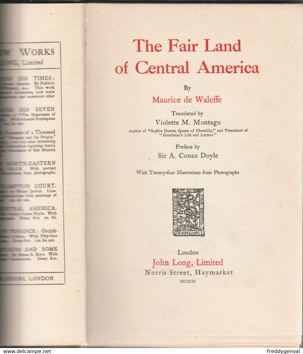 CENTRAL AMERICA THE FAIR LAND ILLUSTRATED - Culture