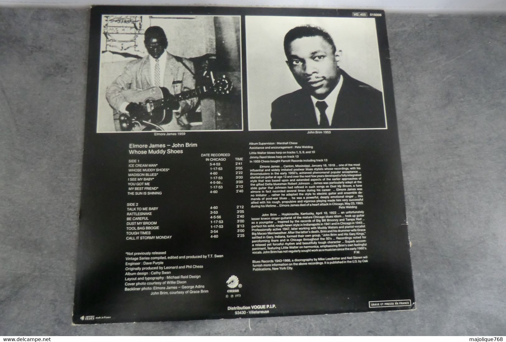 Disque De Elmore James - John Brim - Whose Muddy Shoes - Chess  VG 405 515006 - France 1973 - - Blues