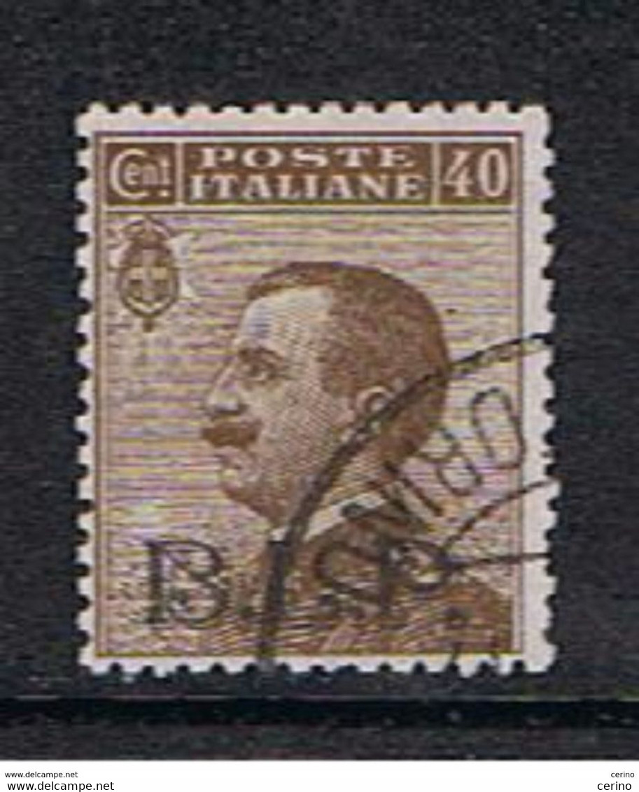 REGNO:  1922/23  B.L.P.  -  40 C. BRUNO  US. -  SOPRASTAMPA  NERA  -  SASS. 9 A - BM Für Werbepost (BLP)