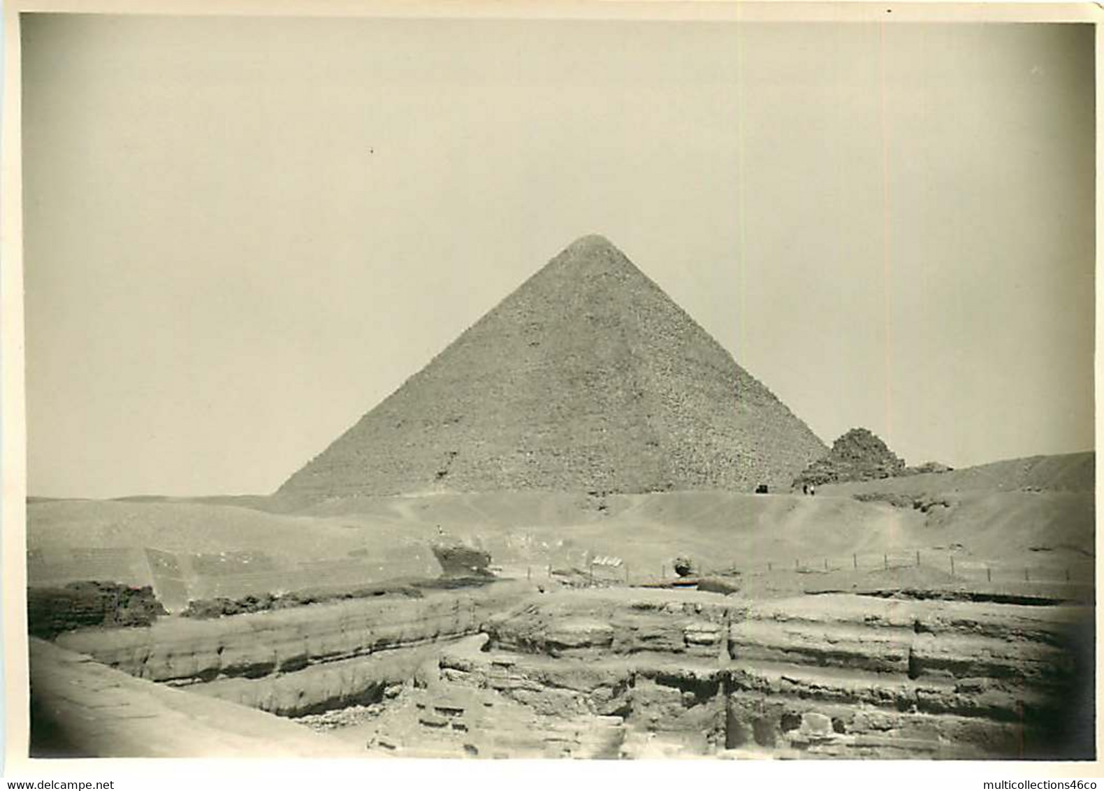 241120 - PHOTO Années 1920 - EGYPTE PLATEAU DE GIZEH La Pyramide - Gizeh