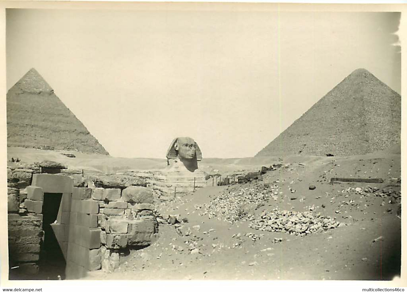 241120 - PHOTO Années 1920 - EGYPTE La Pyramide Et Le Sphinx De GIZEH - Gizeh