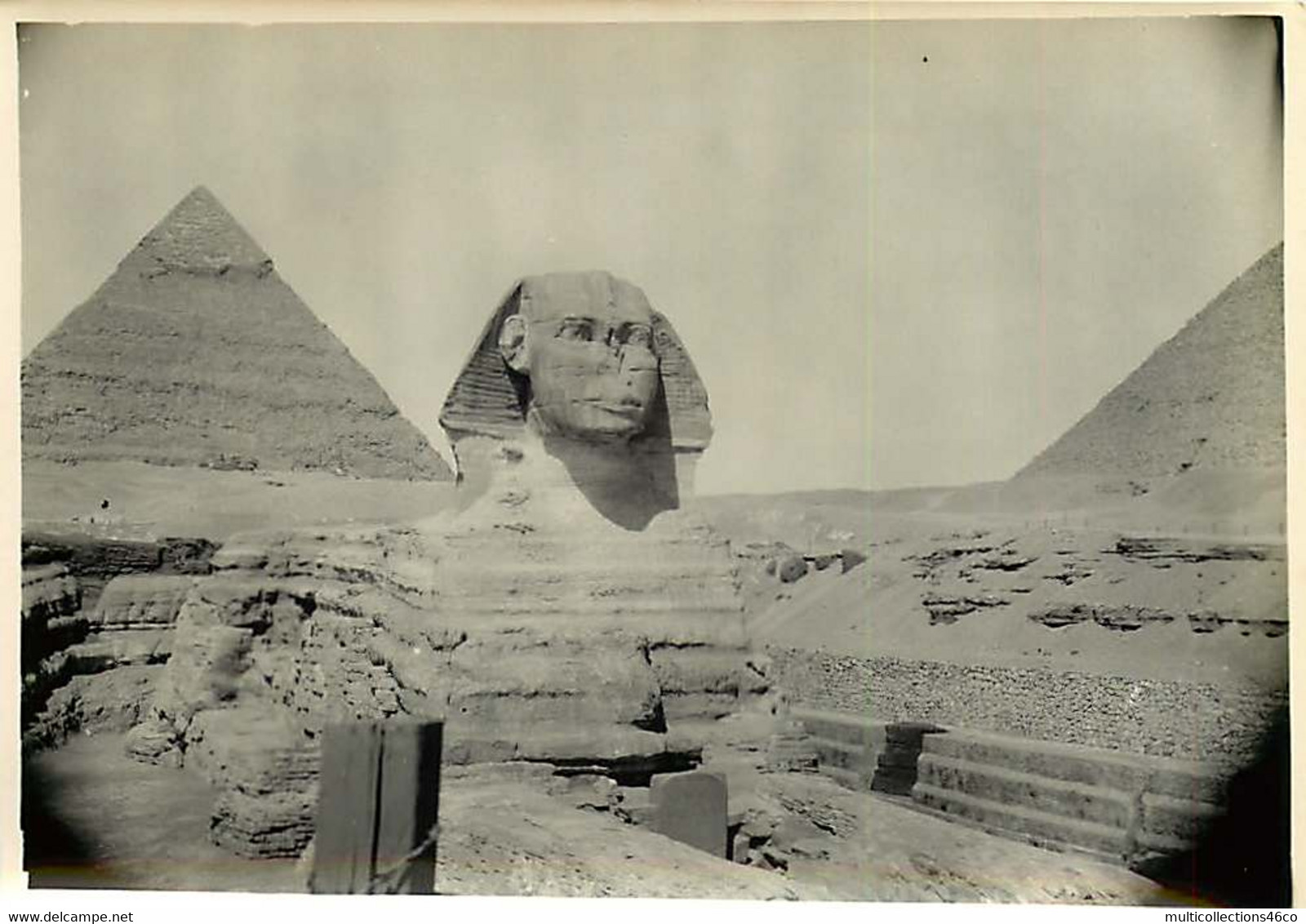 241120 - PHOTO Années 1920 - EGYPTE La Pyramide Et Le Sphinx De GIZEH Au Tout Premier Plan - Gizeh