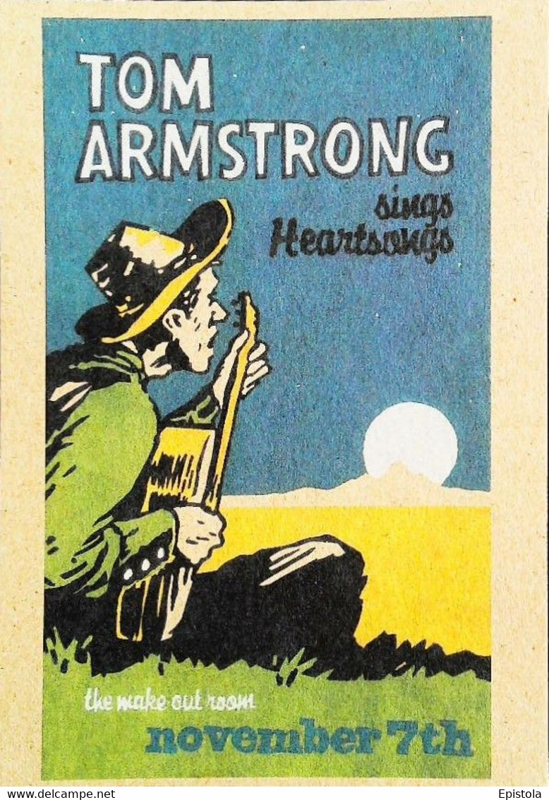 ► Tom ARMSTRONG  Sings Heartsongs & Guitar USA - Reproduction Carton Cardboard Greetings From OCHO LOCO PRESS - Otros & Sin Clasificación