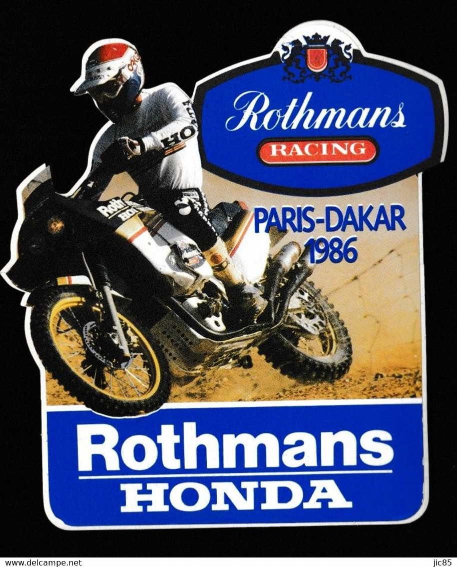Autocollant - ROTHMANS - HONDA Paris - Dakar 1986 - Altri & Non Classificati