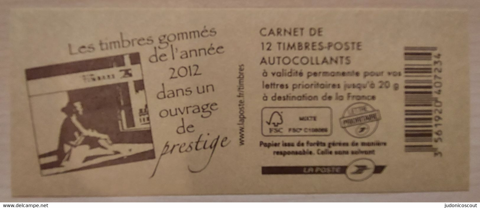 France - Carnet 590-C13 - Marianne De Beaujard TVP 20g - Le Livre Des Timbres 2012 - Non Plié - Altri & Non Classificati