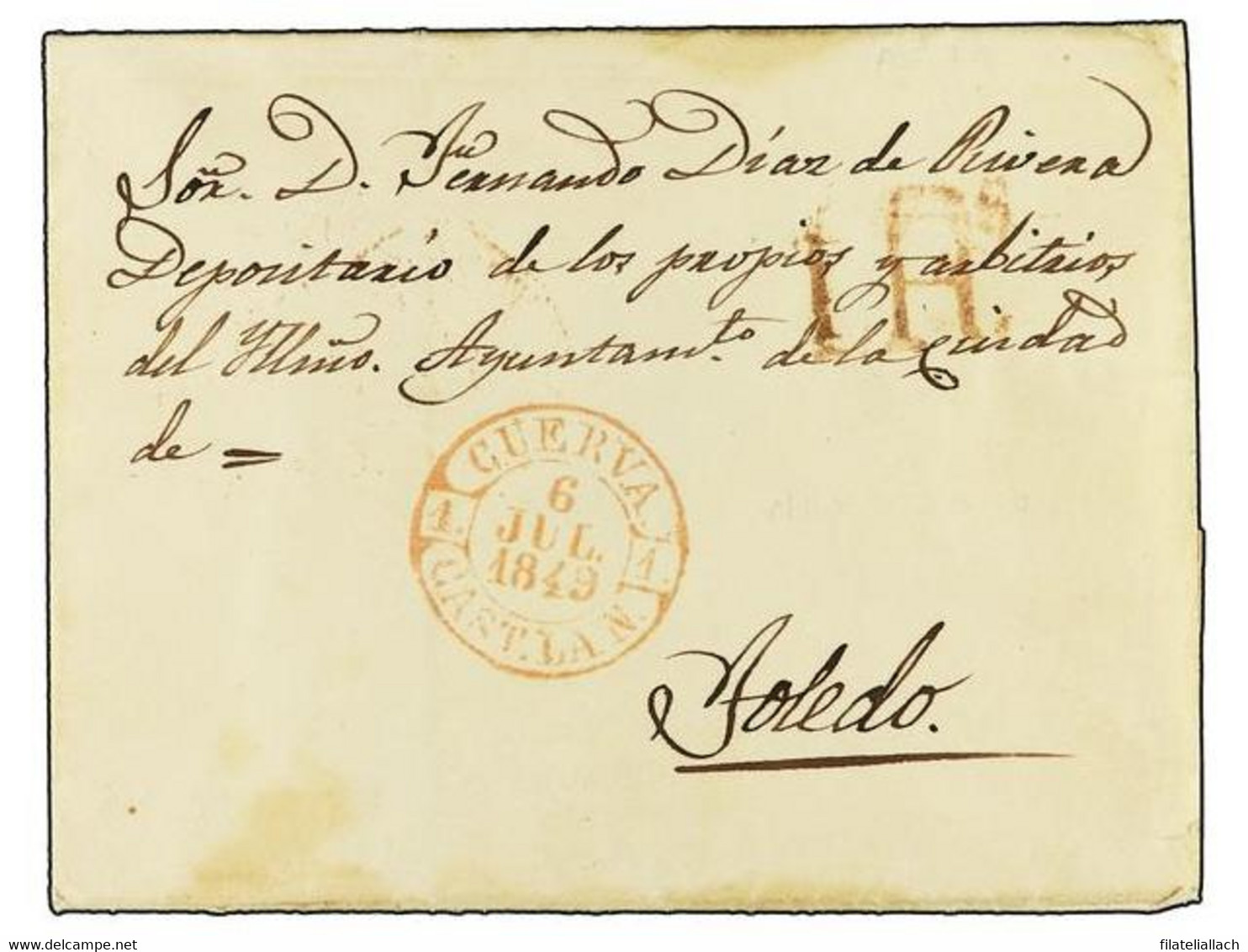 SPAIN: PREPHILATELIC MARKS  DP01 CASTILLA LA NUEVA - ...-1850 Prephilately