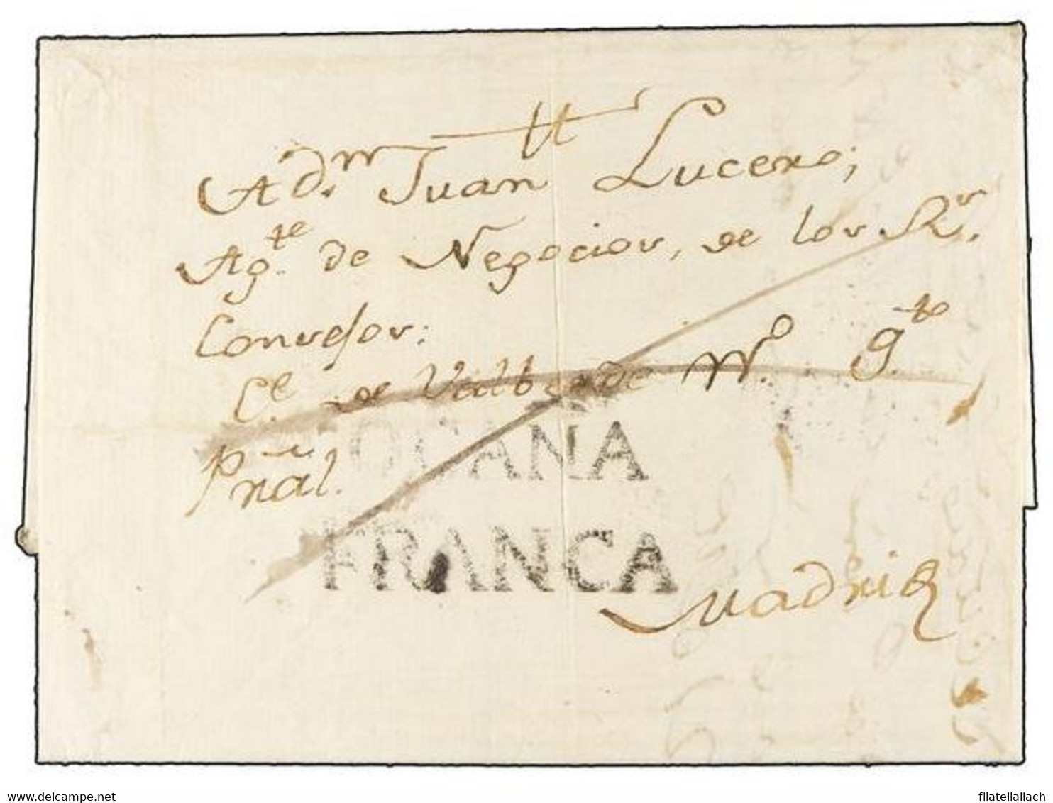 SPAIN: PREPHILATELIC MARKS  DP01 CASTILLA LA NUEVA - ...-1850 Prephilately