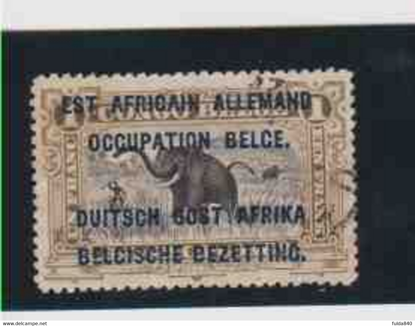 RUANDA-URUNDI. (OBP-COB) 1916 - N°34  *Est Africain Allemand, Occupation Belge*   1F.  Obli  () - Usados