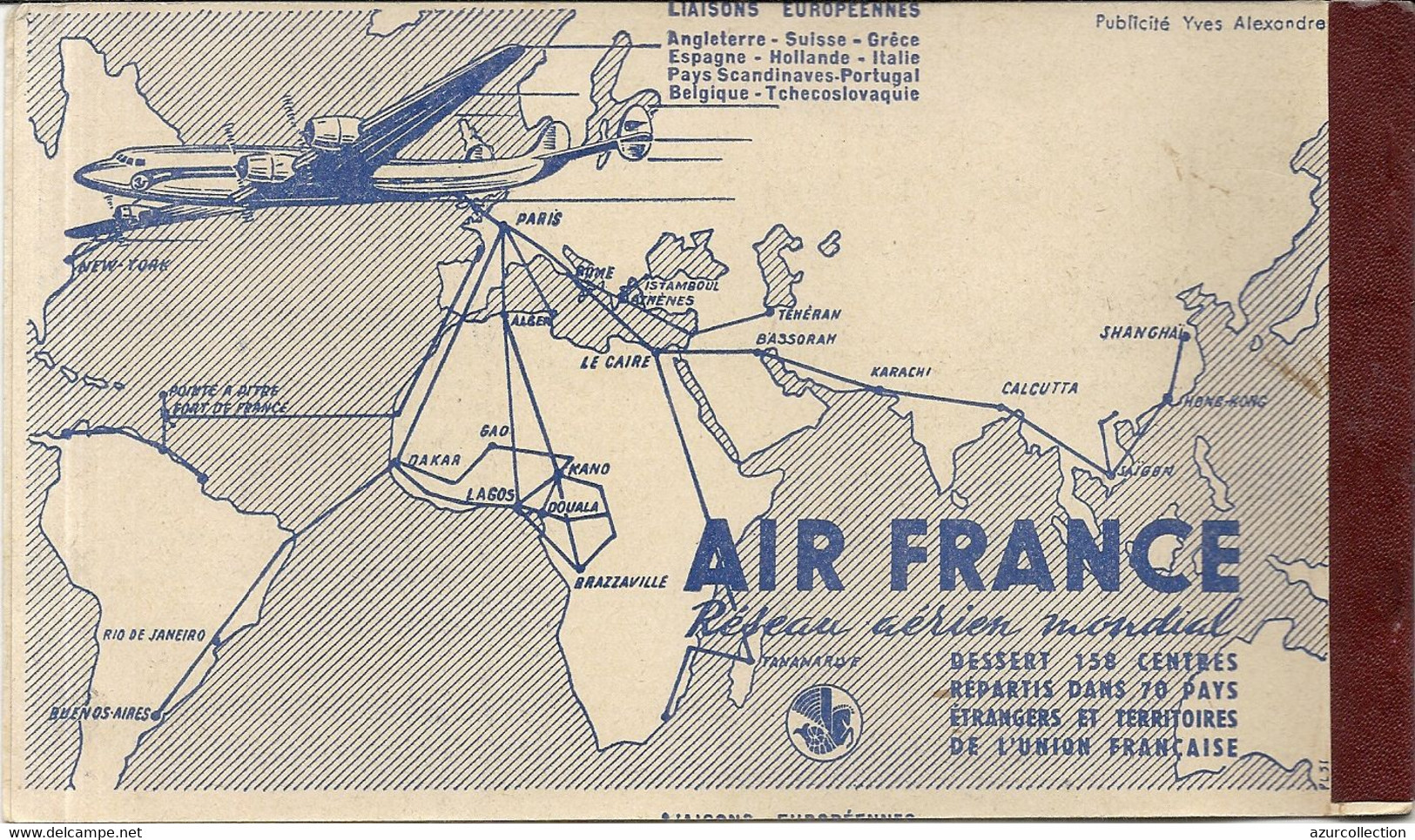 BILLET AIR FRANCE POUR CONAKRY . 1952 - Biglietti