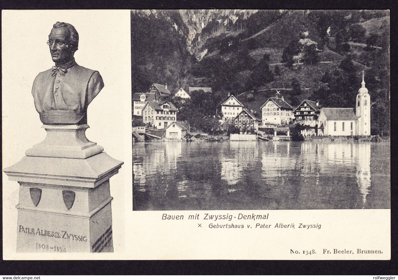 1908 Gelaufene AK Aus Bauen Mit Zwyissig Denkmal. - Bauen