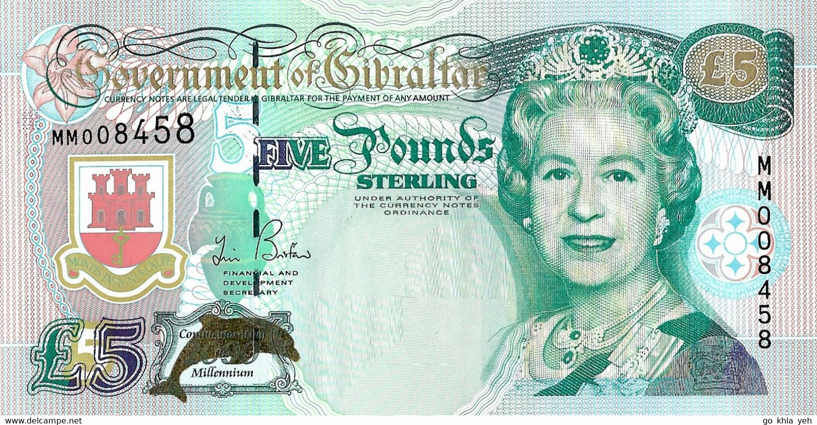 GIBRALTAR 2000 5 Pound - P.29 Neuf UNC - Gibraltar