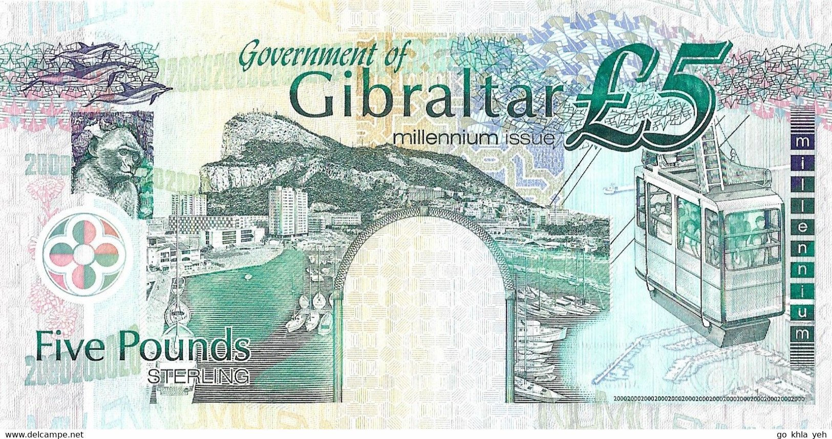 GIBRALTAR 2000 5 Pound - P.29 Neuf UNC - Gibilterra