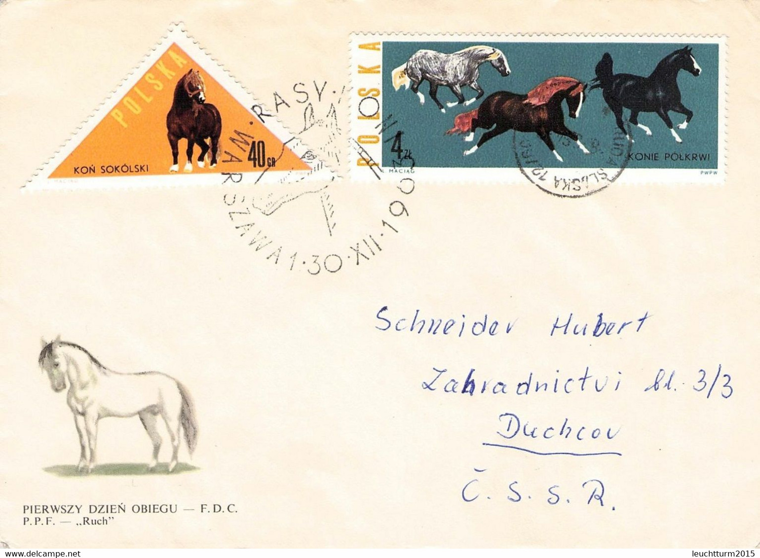POLAND - LETTER 1963 RUDA - DUCHCOV/CSSR /AS89 - Cartas & Documentos