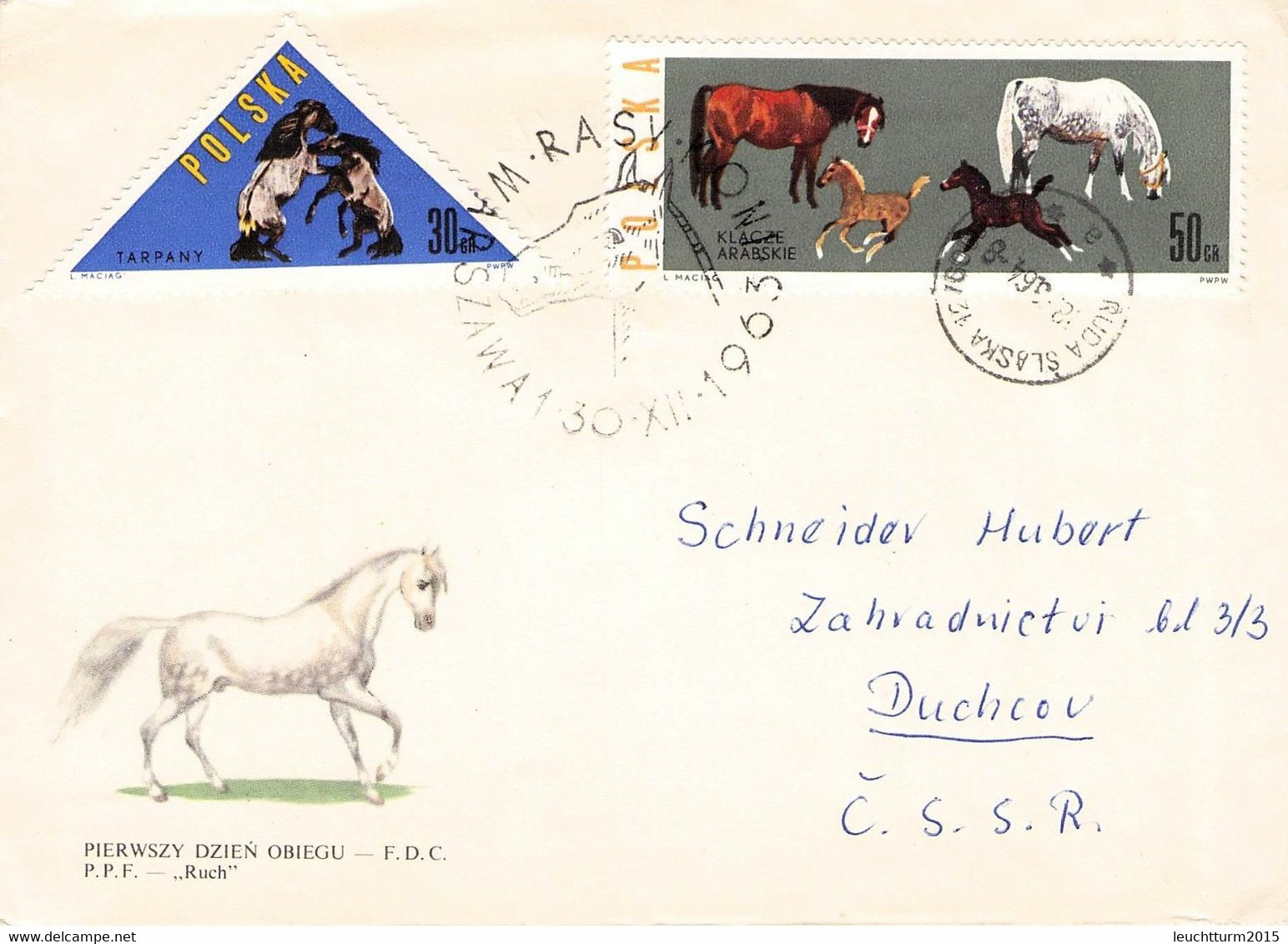 POLAND - LETTER 1963 RUDA - DUCHCOV/CSSR /AS88 - Storia Postale