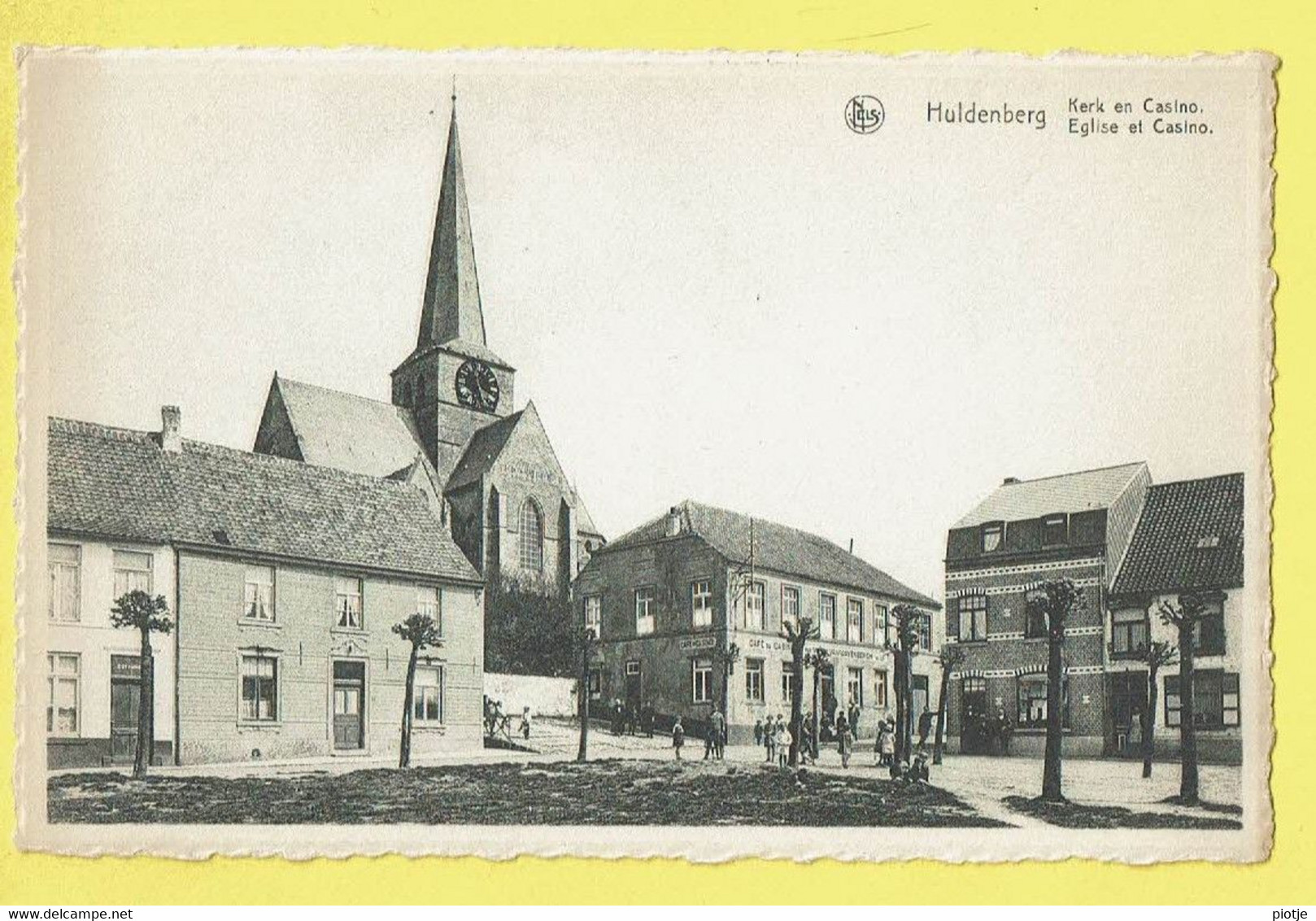 * Huldenberg (Vlaams Brabant) * (Nels, Uitgever Alphonse Vanwayenbergh) Kerk En Casino, église, Café, Animée, TOP - Huldenberg