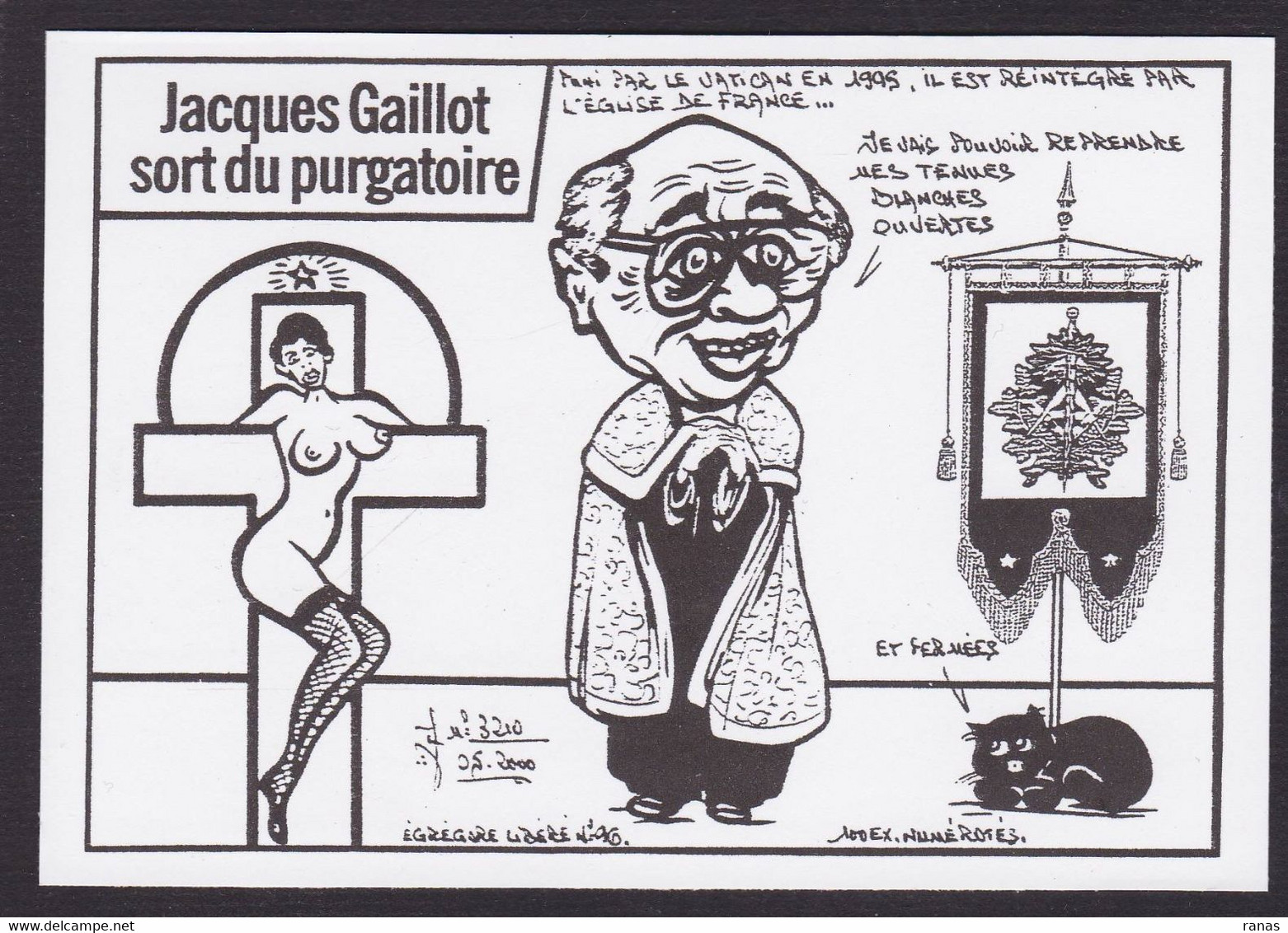 CPM Pin Up Tirage Limité 100 Ex Numérotés Signés Par Jihel Satirique Caricature Jacques GAILLOT - Pin-Ups