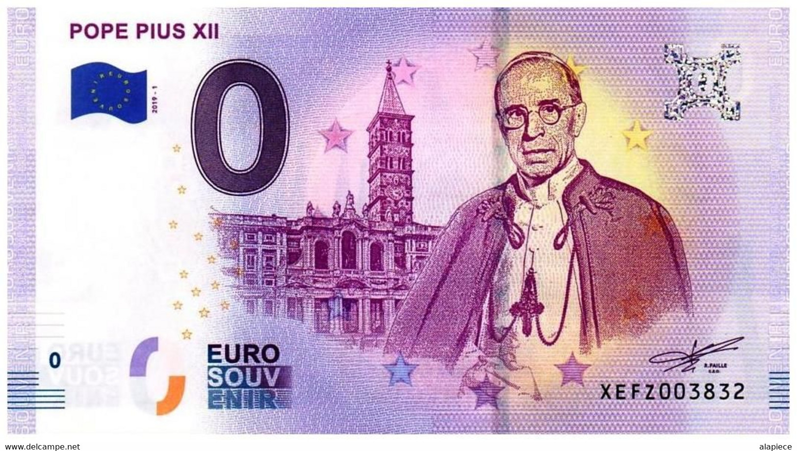 Billet Touristique - 0 Euro - Allemagne - Pape PIE XII - (2019-1) - Essais Privés / Non-officiels