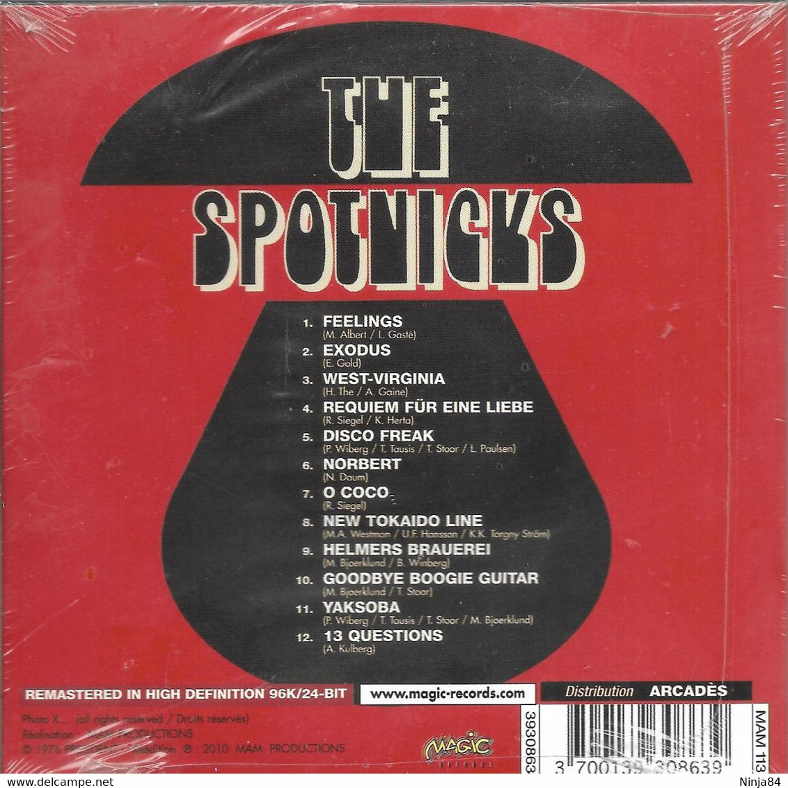 CD The Spotnicks  ‎ " Feelings " - Strumentali