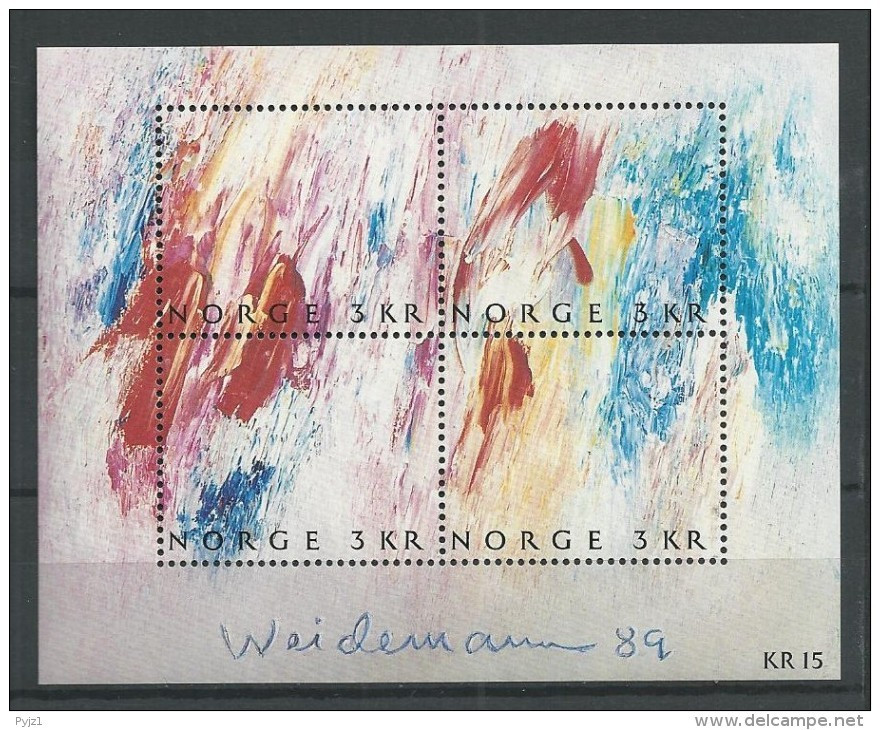 1989 MNH Norway, Postfris** - Blocks & Sheetlets