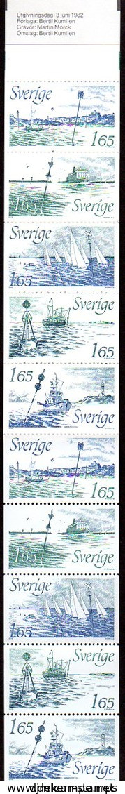 SWEDEN 1982 Buoyage System Booklet MNH / **.  Michel MH88 - 1981-..
