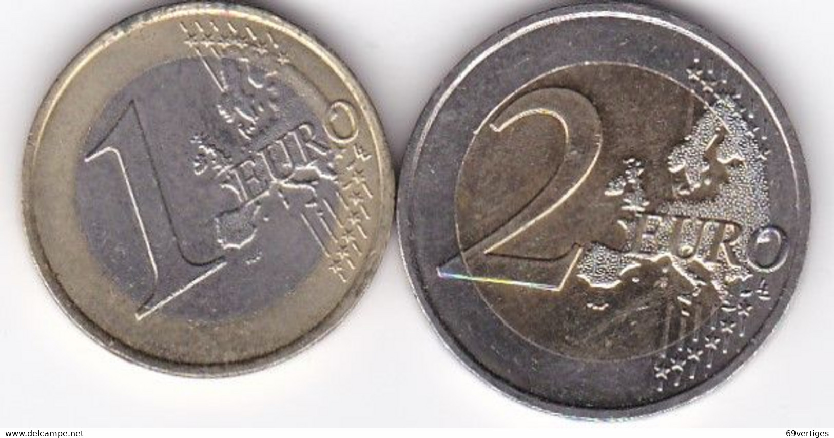 MONACO, Lot 1 Et 2 Euro - Monaco