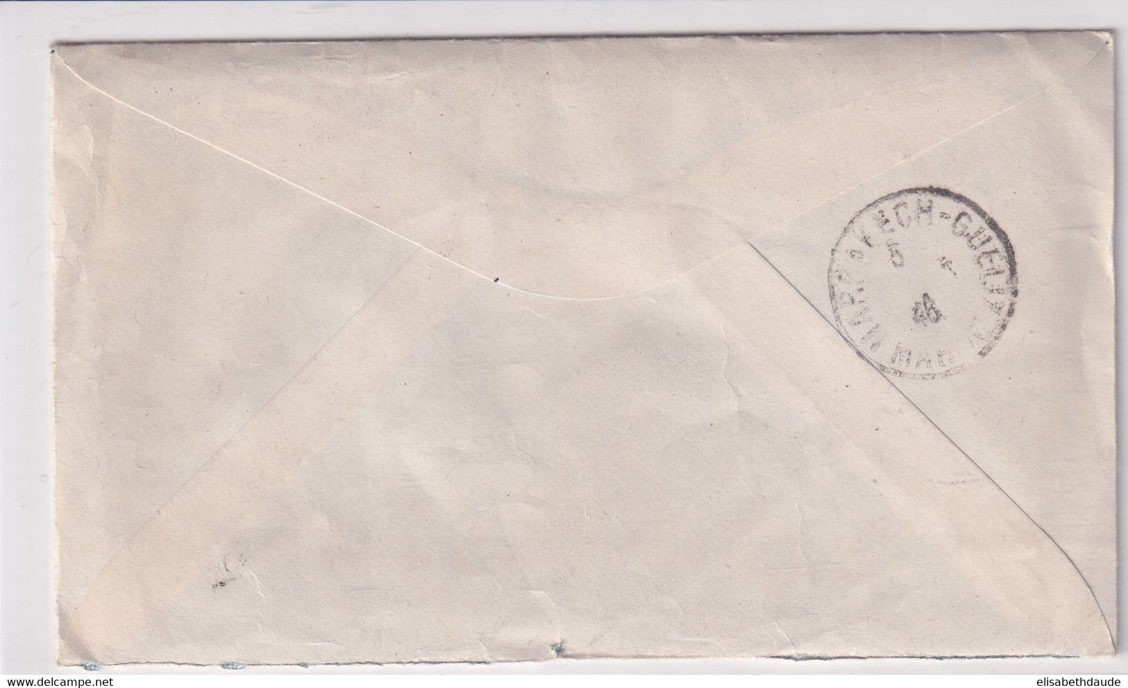 ALGERIE - 1946 - ENVELOPPE RECOMMANDEE De BOSSUET (ORAN) => MARRAKECH (MAROC) - Brieven En Documenten