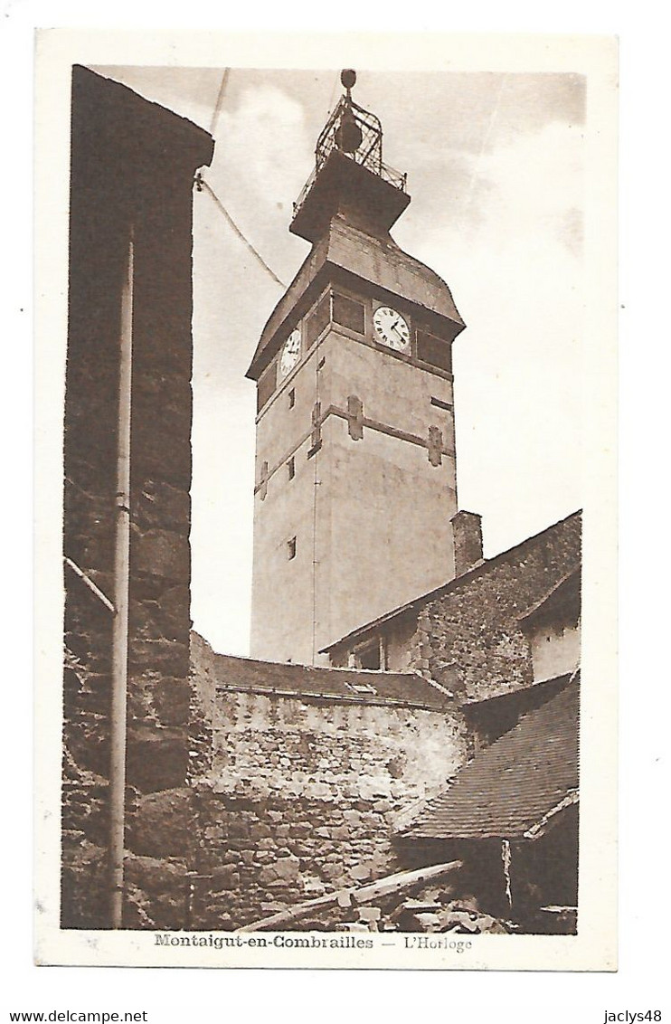 MONTAIGUT-en-COMBRAILLES  (cpa 63)  L'Horloge    -  L  1 - Montaigut
