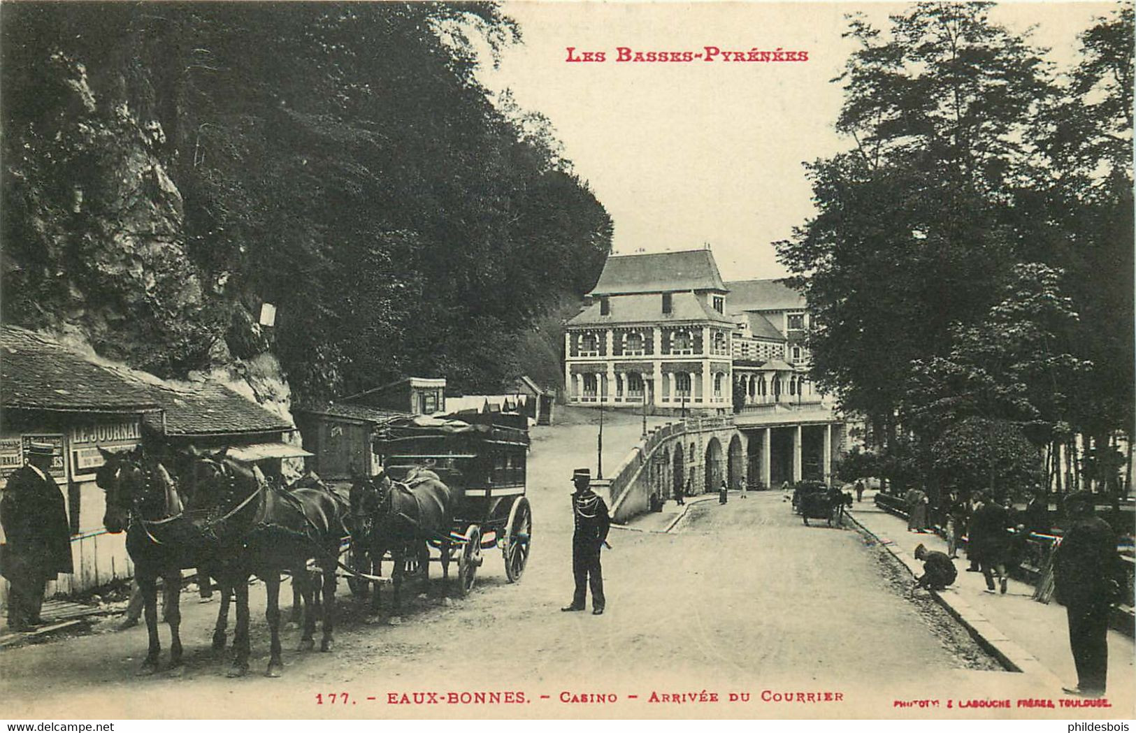 PYRENEES ATLANTIQUES  EAUX BONNES  Casino Arrivée Du Courrier - Eaux Bonnes