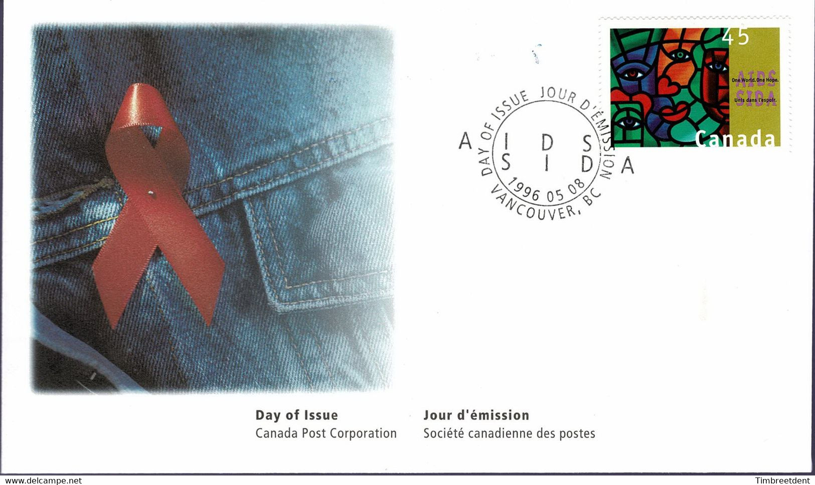 Canada- SIDA -AIDS -  FDC 1996 - Altri & Non Classificati