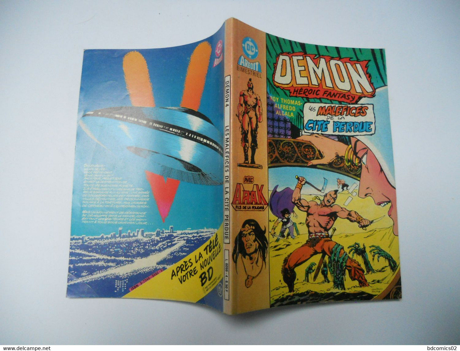 Demon N°4 -ARAK  LES MALEFICES DE LA CITE PERDU Roy Thomas-Alfredo Alcala. AREDIT COMICS POCKET 1985 - Demon