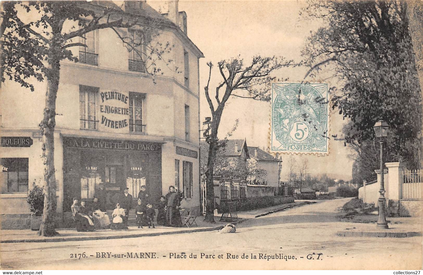 94-BRY-SUR-MARNE-PLACE DU PARC ET RUE DE LA REPUBLIQUE - Bry Sur Marne