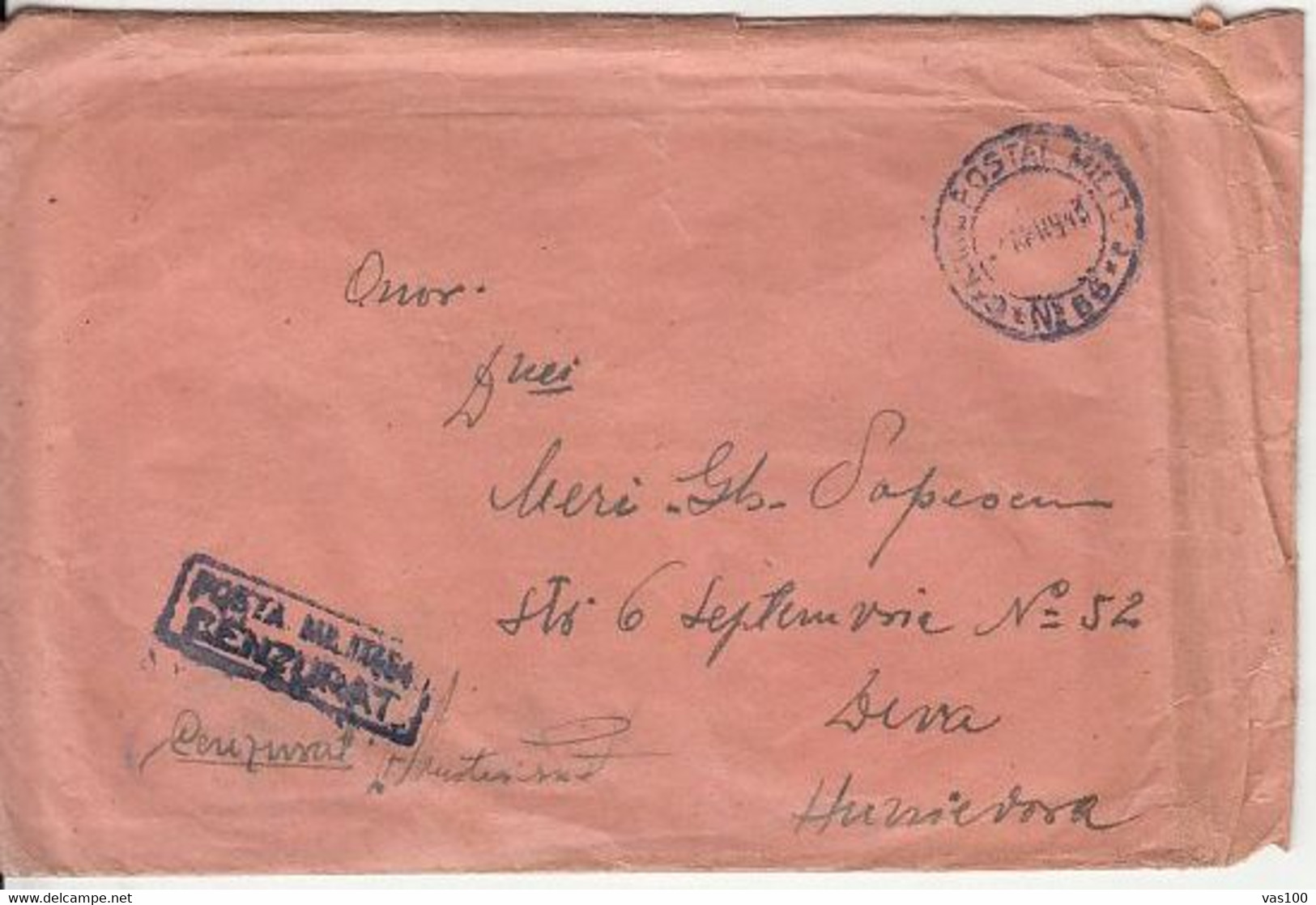 WW2 LETTERS, WARFIELD POST OFFICE NR 66, MILITARY CENSORED, 1943, ROMANIA - Cartas De La Segunda Guerra Mundial