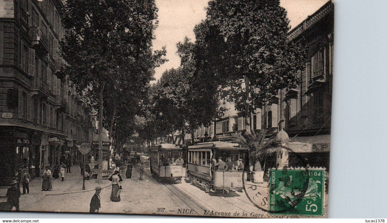 06 / NICE / L AVENUE DE LA GARE / JOLIE CARTE - Transport Urbain - Auto, Autobus Et Tramway