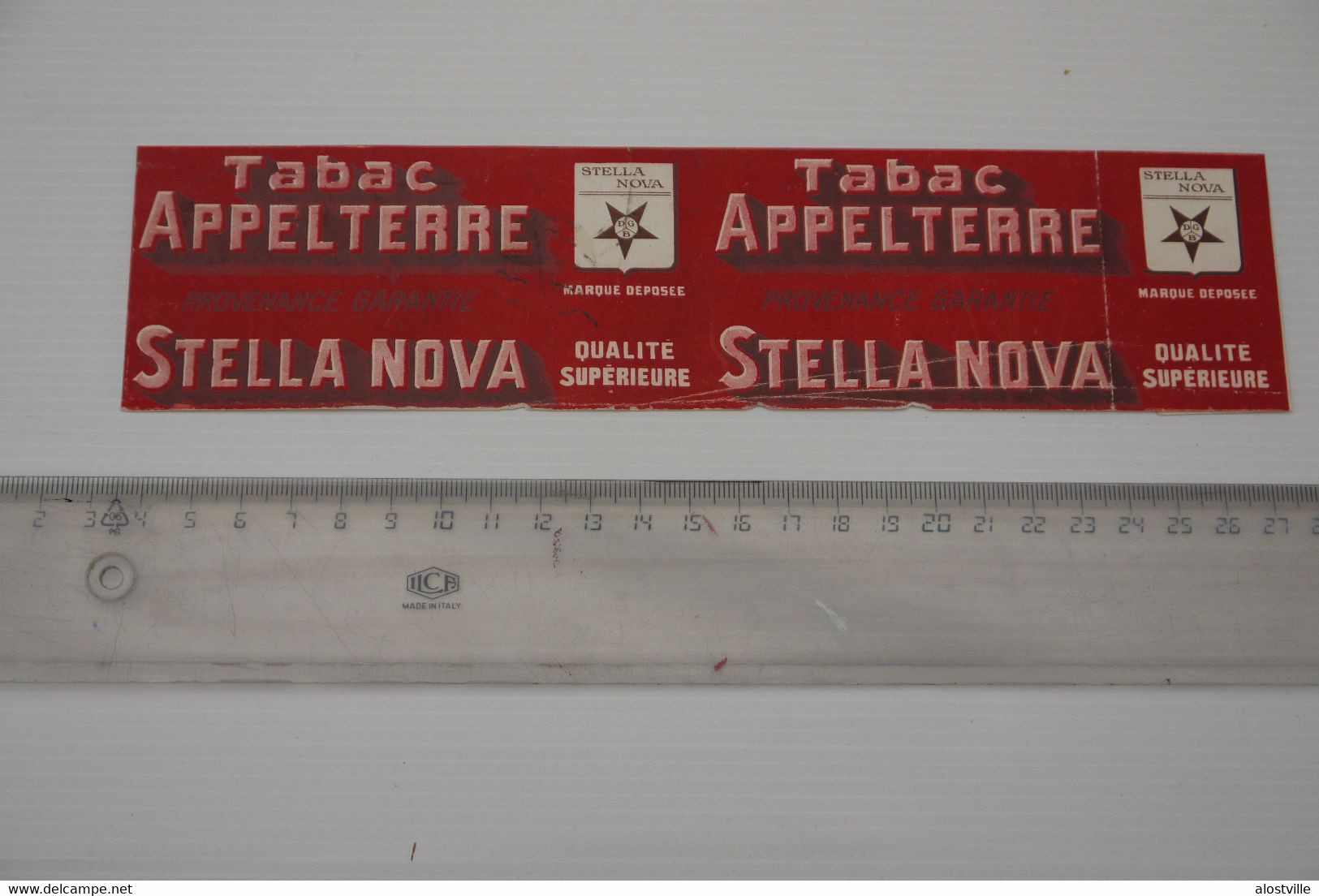 Tabak Tabacco  Etiket Periode 1900-1920 Stella Nova  Appelterre - Etichette