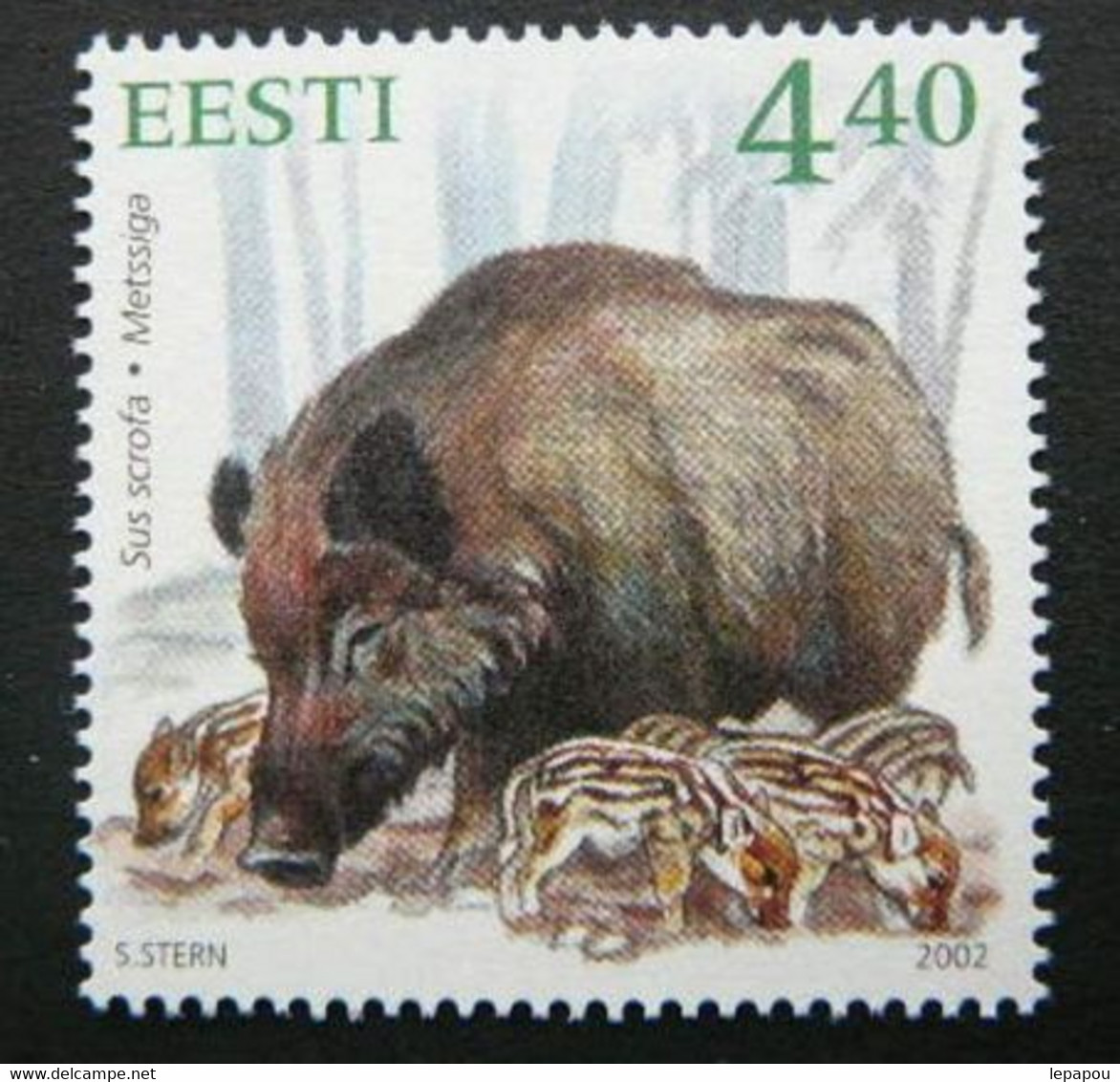 Estonie 2002 - "Sanglier"  - Neuf ** MNH - Animalez De Caza