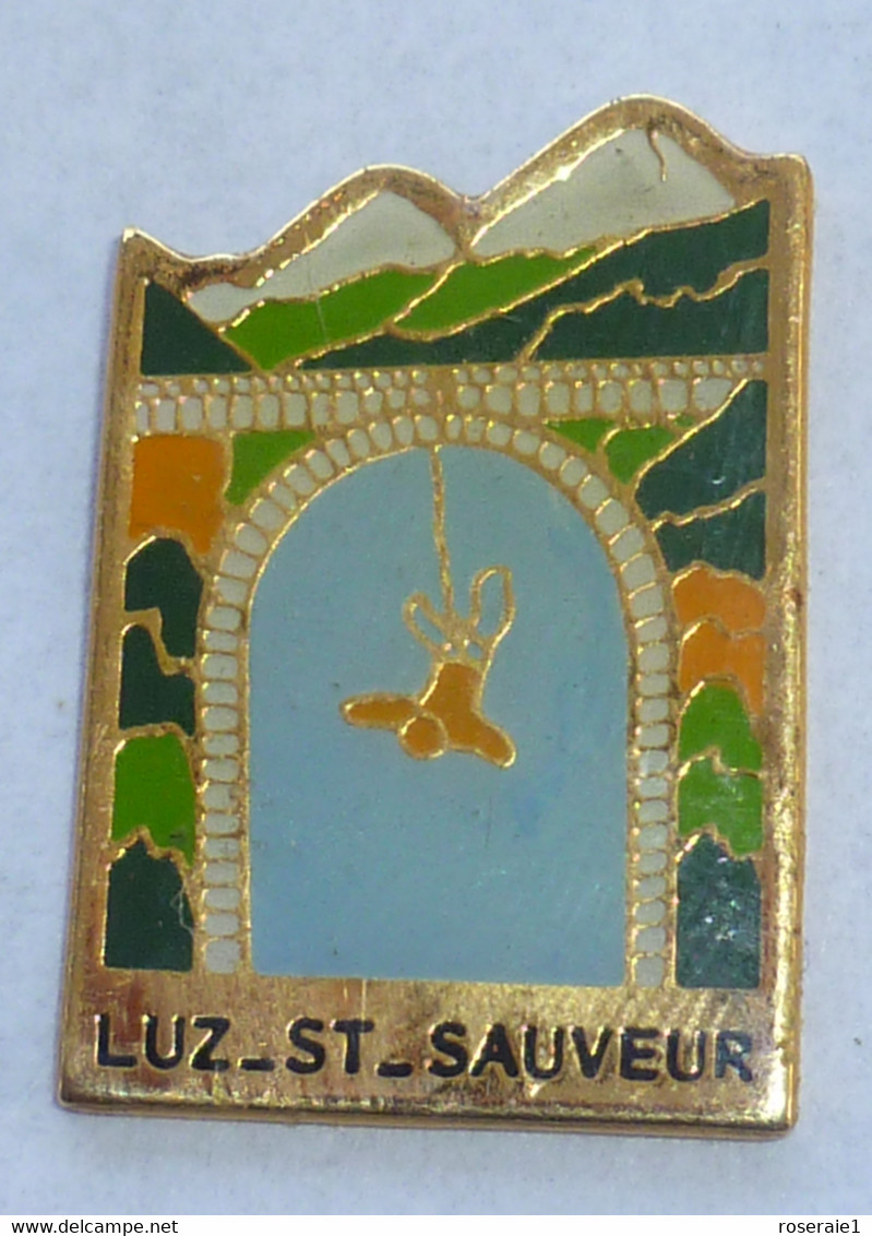 Pin's SAUT A L ELASTIQUE, LUZ ST SAUVEUR - Villes