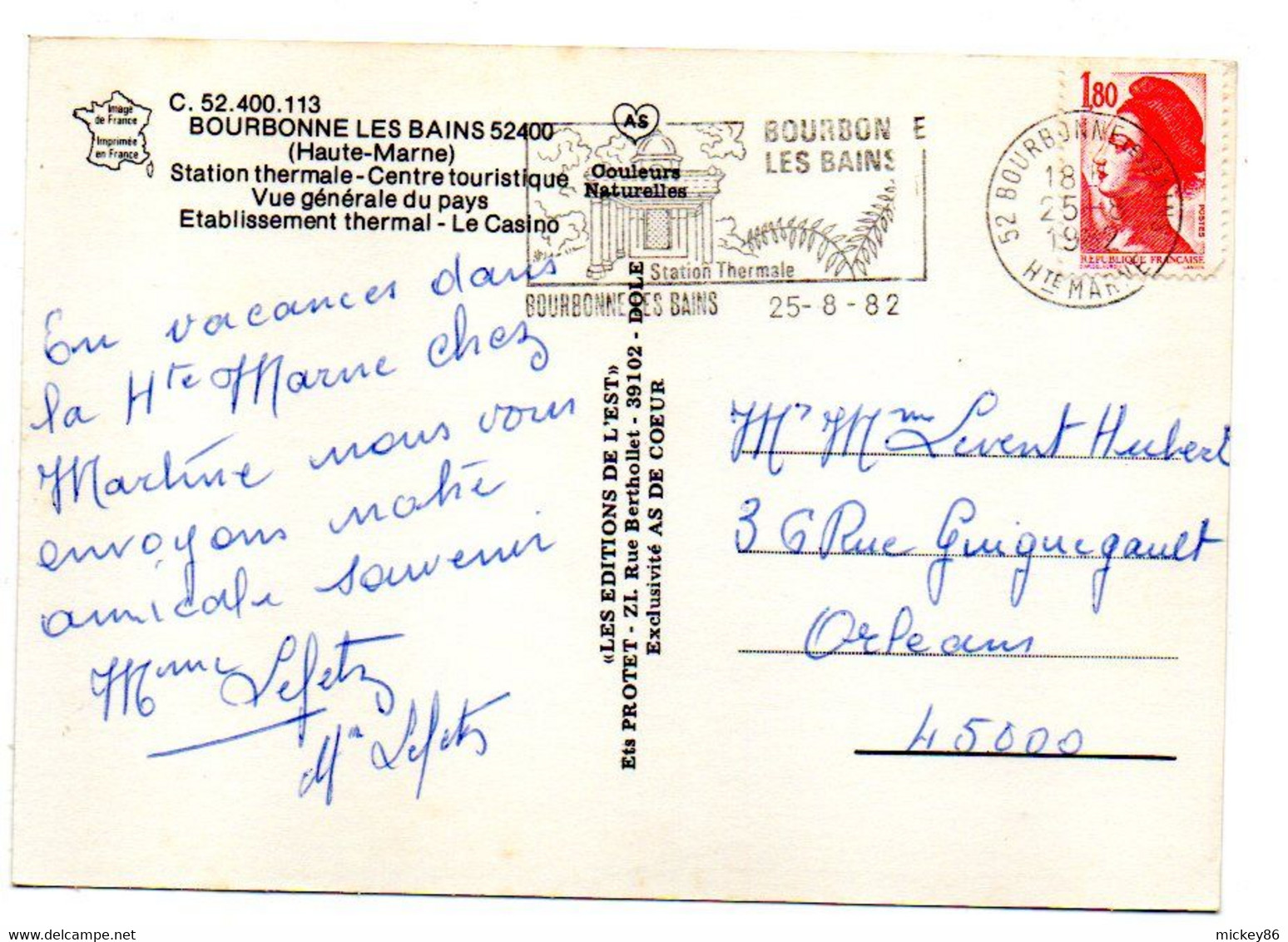 BOURBONNE LES BAINS--1982 -- Station Thermale--Multivues .....blason....cachet.......à Saisir - Bourbonne Les Bains