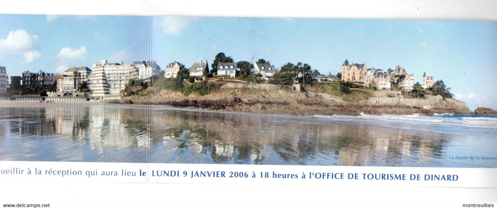 Carte De Voeux 2006, 3 Volets,  Longueur 50 Cms, Adressée Par Office TOURISME De DINARD, (35), Ille Et Vilaine, - Neujahr